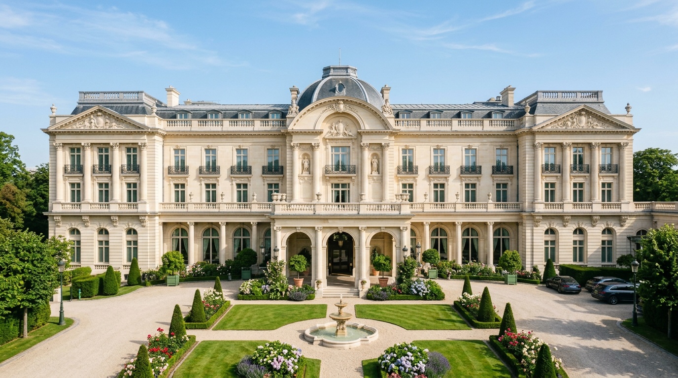 Fasada hotelu Hotelvade Palace w świetle dnia